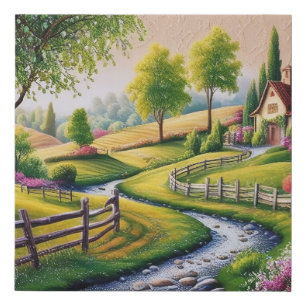 5D DIY Diamond Painting Kit – Countryside Villa Faux Canvas Print