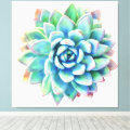 5ft x 5ft extra large succulent canvas print | Zazzle