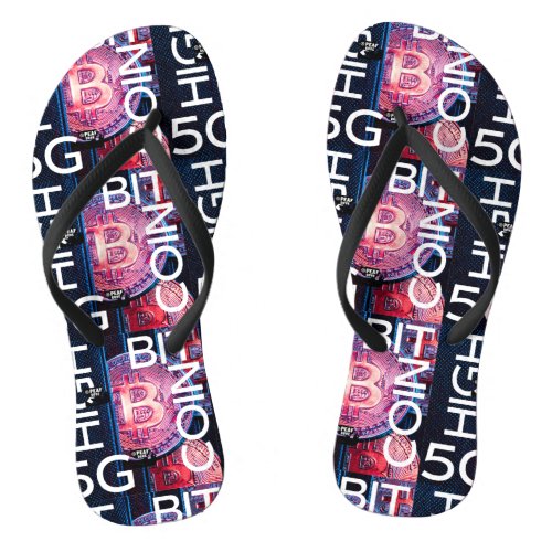 5G_HIGH_BIT_COIN Collection by PEAF DOVE  Flip Flops