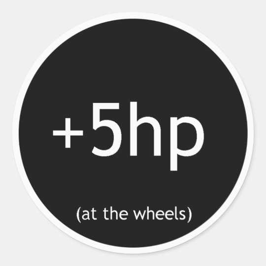 +5HP CLASSIC ROUND STICKER