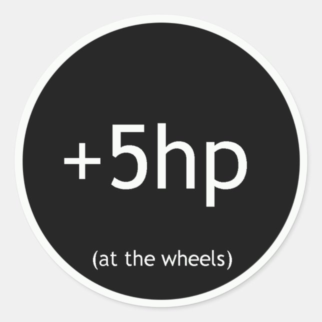 +5HP CLASSIC ROUND STICKER (Front)