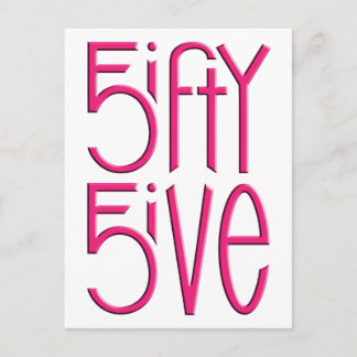 5ifty 5ive hot pink Postcard