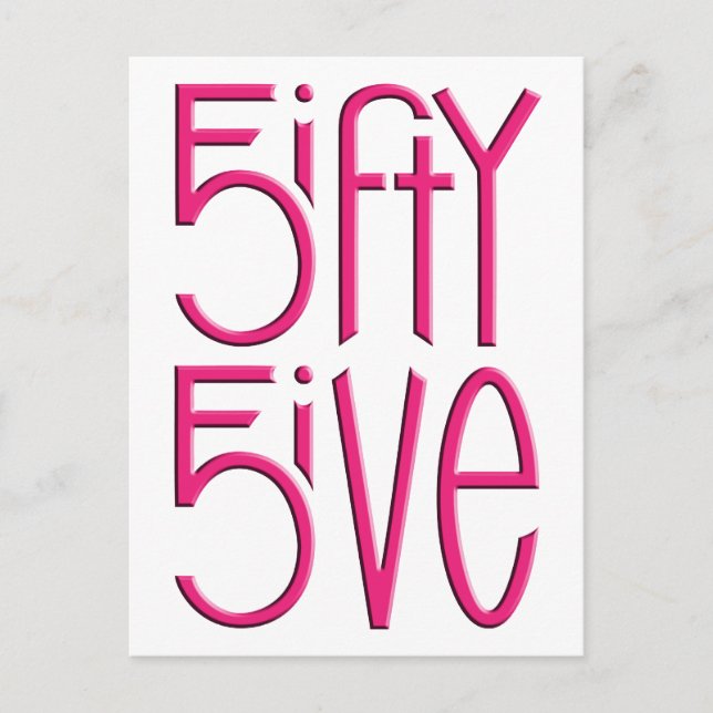 5ifty 5ive hot pink Postcard (Front)
