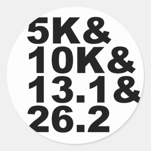 5K10K131262 blk Classic Round Sticker