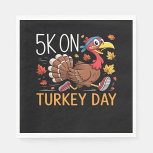 5K On Turkey Day Thanksgiving Running Classic T-Sh Napkins