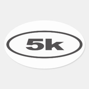 5K Oval Running Decal Sticker