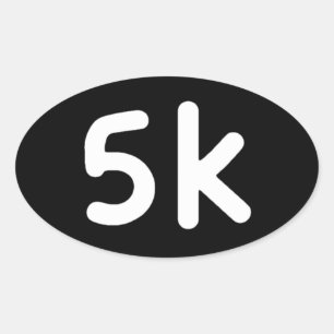 5k oval sticker