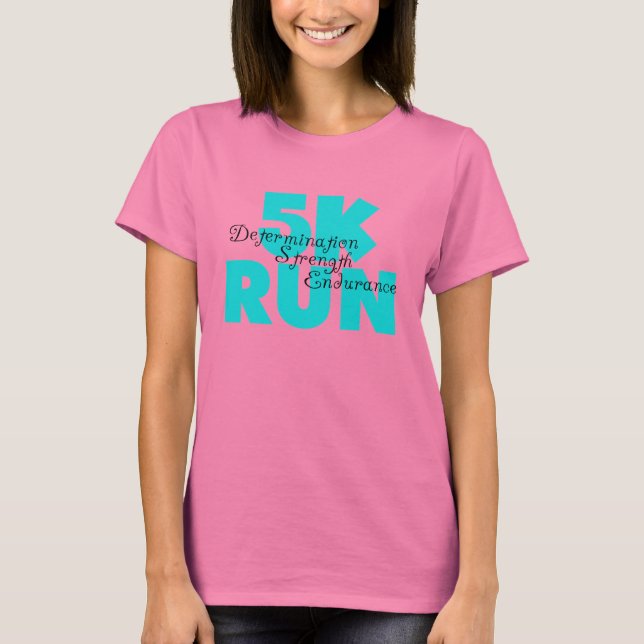 5K Run Aqua Sports Running T-Shirt (Front)