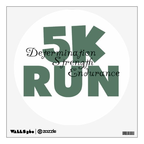 5K Run Green Sports Running Wall Decal