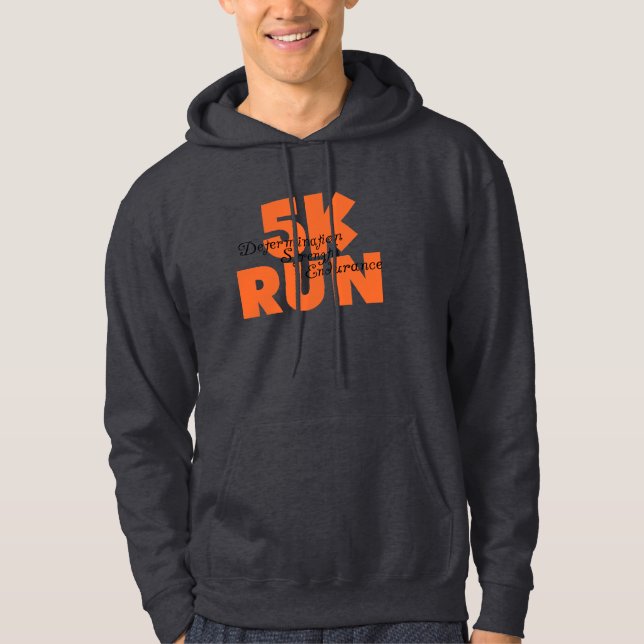 5K Run Orange Hoodie (Front)