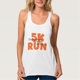 5K Run Orange Tank Top