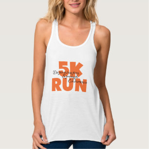 5K Run Orange Tank Top