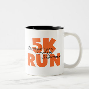 5K Run Orange Two-Tone Coffee Mug