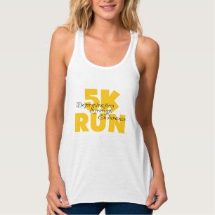 5K Run Yellow Running Athletics Sports Tank Top