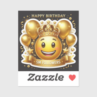 5M Followers Birthday Sticker