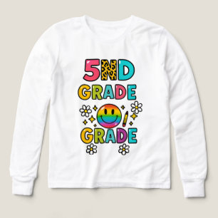 "5nd Grade Vibes: Learning with a Twist!" Tri-Blend Shirts