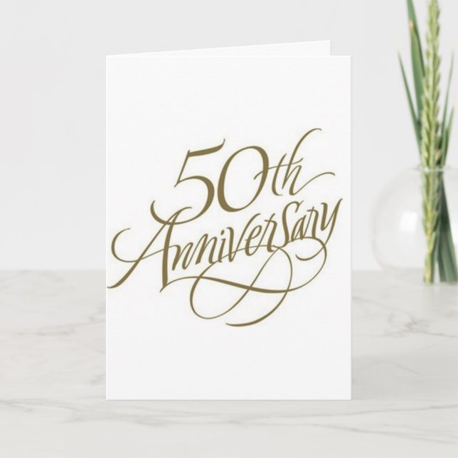 5Oth WEDDING ANNIVERSARY WISHES Card (Front)
