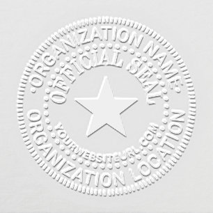 5pt Star Generic Custom Official Seal Name Loc URL Embosser