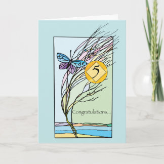 5th Anniversary 12 Step Recovery Support, Encourag Card