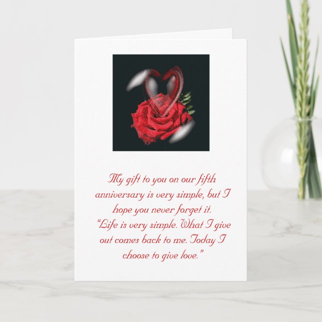 5th Anniversary Card (Front)