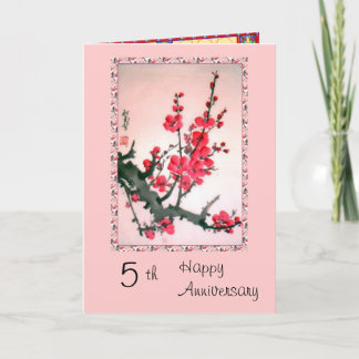 5th Anniversary card