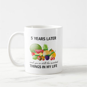 5th Anniversary Coffee Cup Fruit Anniversary