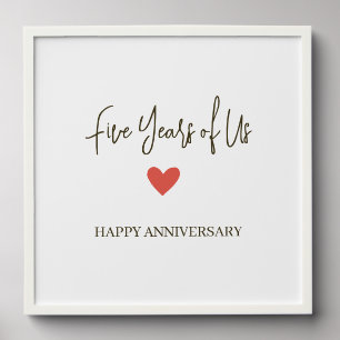 5th Anniversary – Five Years of Us Peel And Stick Photo Tile