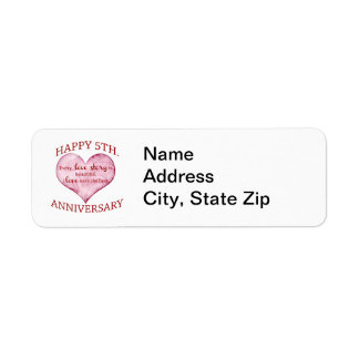 5th. Anniversary Label