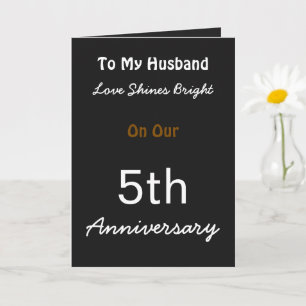 5th Anniversary Love Card for Husband.