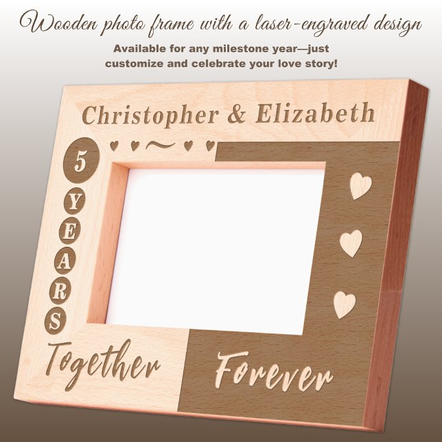 5th anniversary names forever  engraved frames (Creator Uploaded)
