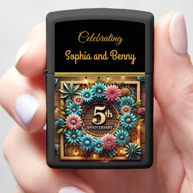 5th anniversary of Joy and Memories Celebrating  Zippo Lighter (In Hand)