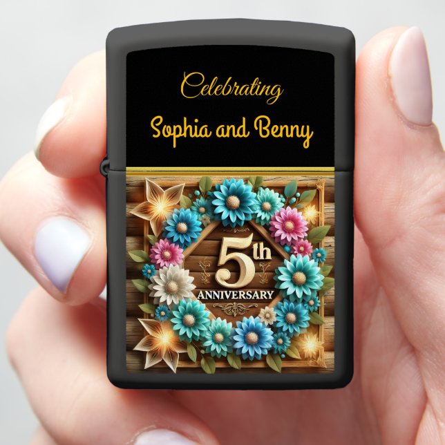 5th Anniversary Of Love and Memories Zippo Lighter (In Hand)