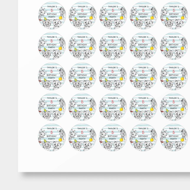 5th Anniversary Party Hershey's Candy Favors. (Sticker Sheet)