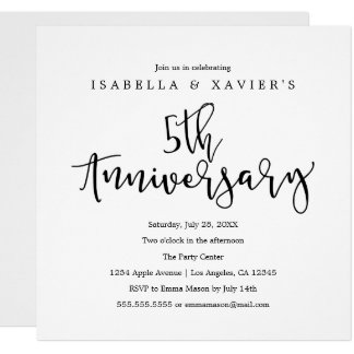 5th Anniversary | Party Invitation