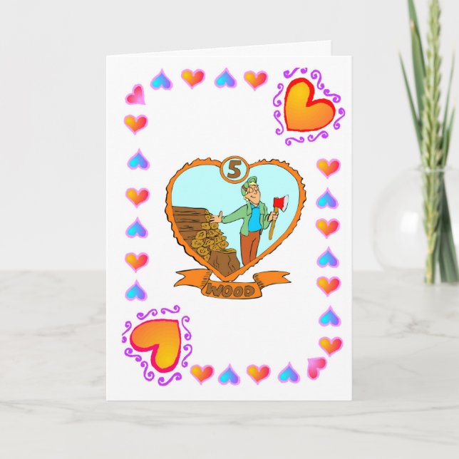 5th Anniversary Wood Card (Front)