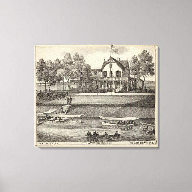 5th Avenue House, Ocean Beach, NJ Canvas Print (Front)