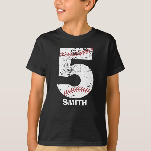 5TH baseball birthday t shirt_baseball party shirt
