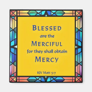 5th Beatitude from Jesus' Sermon on the Mount Magnet