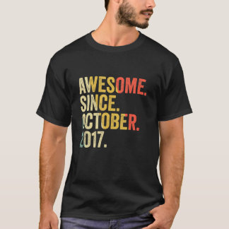 5th Birthday  5 Years Old Awesome Since October 20 T-Shirt
