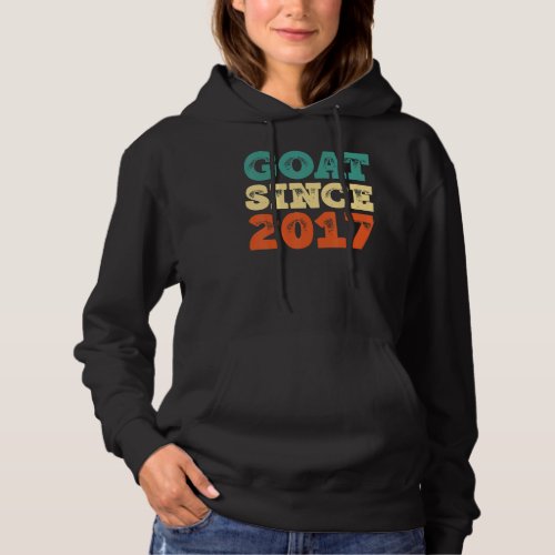 5th Birthday 5 Years Old Goat Since 2017 Hoodie