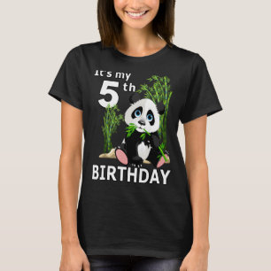 5th Birthday 5 Years Old Party Animal Panda 6 T-Shirt