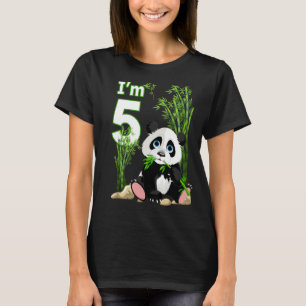 5th Birthday 5 Years Old Party Animal Panda 8 T-Shirt