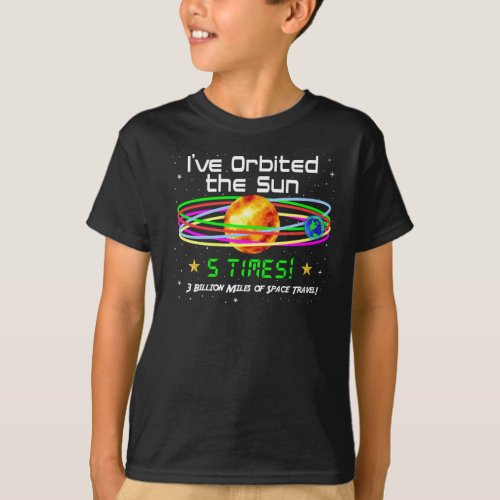 5th Birthday 5th Orbit Gift T_Shirt