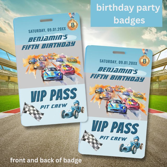 5TH BIRTHDAY AUTO CAR RACE BADGE (Creator Uploaded)