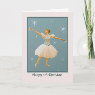 5th Birthday, Ballet Dancer Card