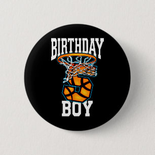 5th Birthday Basketball  5 Years Old Kids Gift  Button
