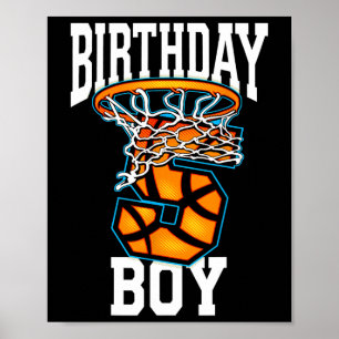 5th Birthday Basketball 5 Years Old Kids Gift Poster