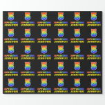 [ Thumbnail: 5th Birthday: Bold, Fun, Simple, Rainbow 5 Wrapping Paper ]