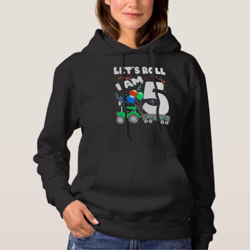 5th Birthday Boy 5 Year Old Farm Truck Tractor Par Hoodie