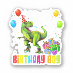 5Th Birthday Boy Dinosaur T Rex Sticker